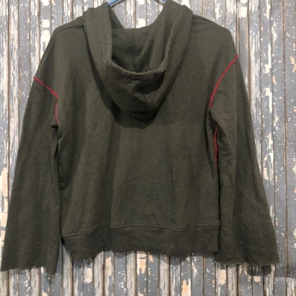 For The Republic Gray Hooded Pullover Love is Love Sweat Shirt Top XS - Picture 5 of 6